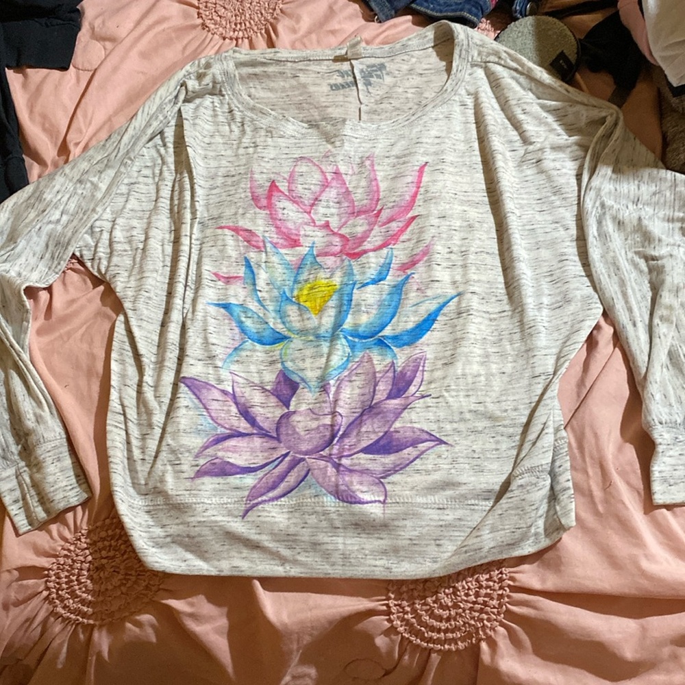 Lily flower long sleeved shirt